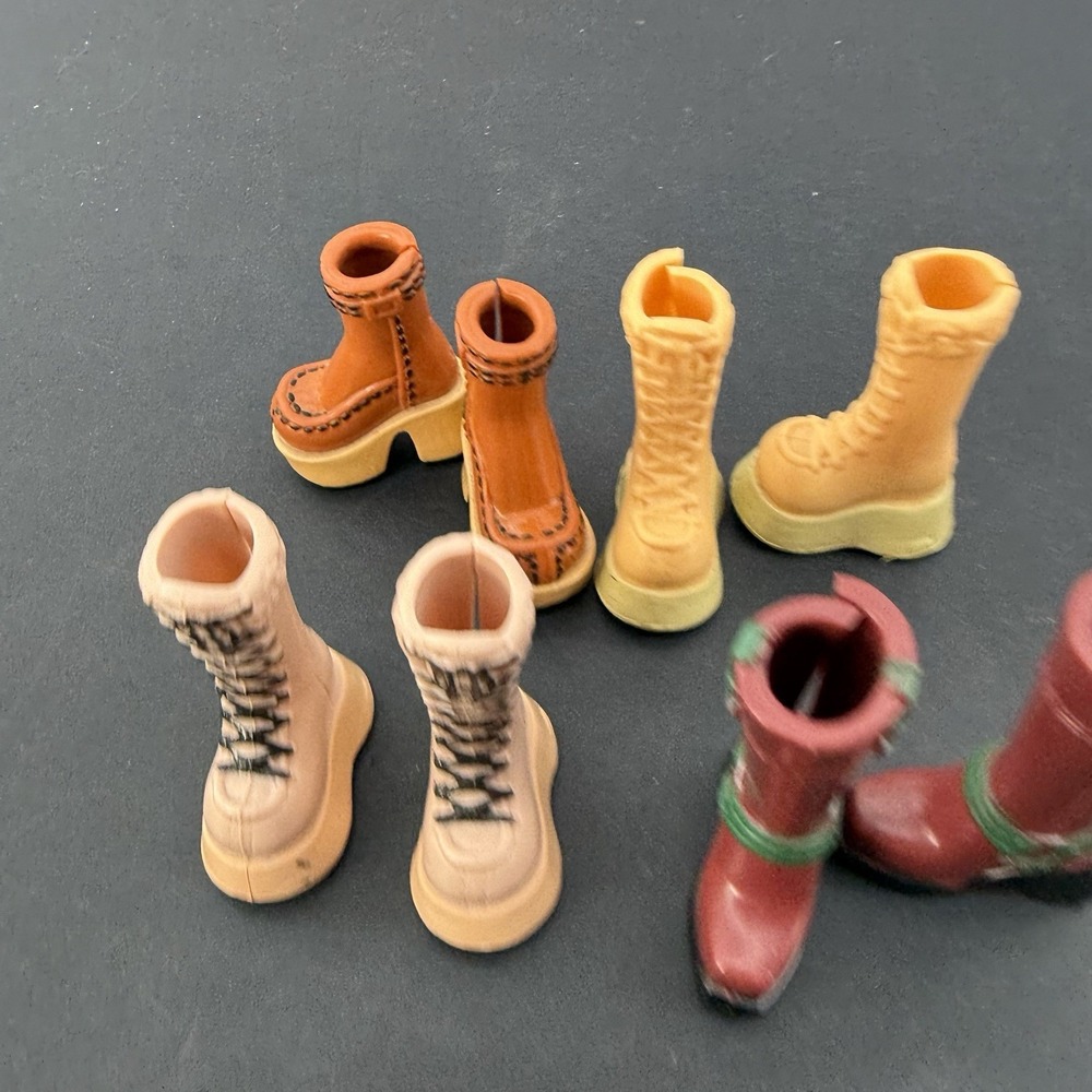 Barbie My Scene Style Doll Boots Lot 4 Pairs Platform Lace Up Replacement Shoes